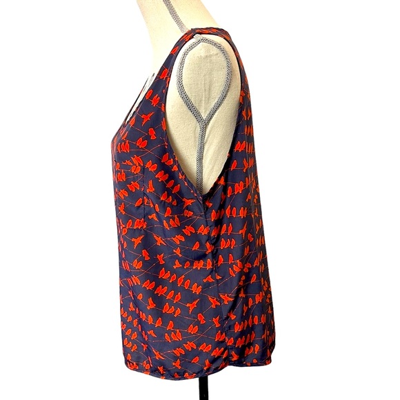 Pink Martini Navy and Red Bird Print Top - Picture 3 of 8